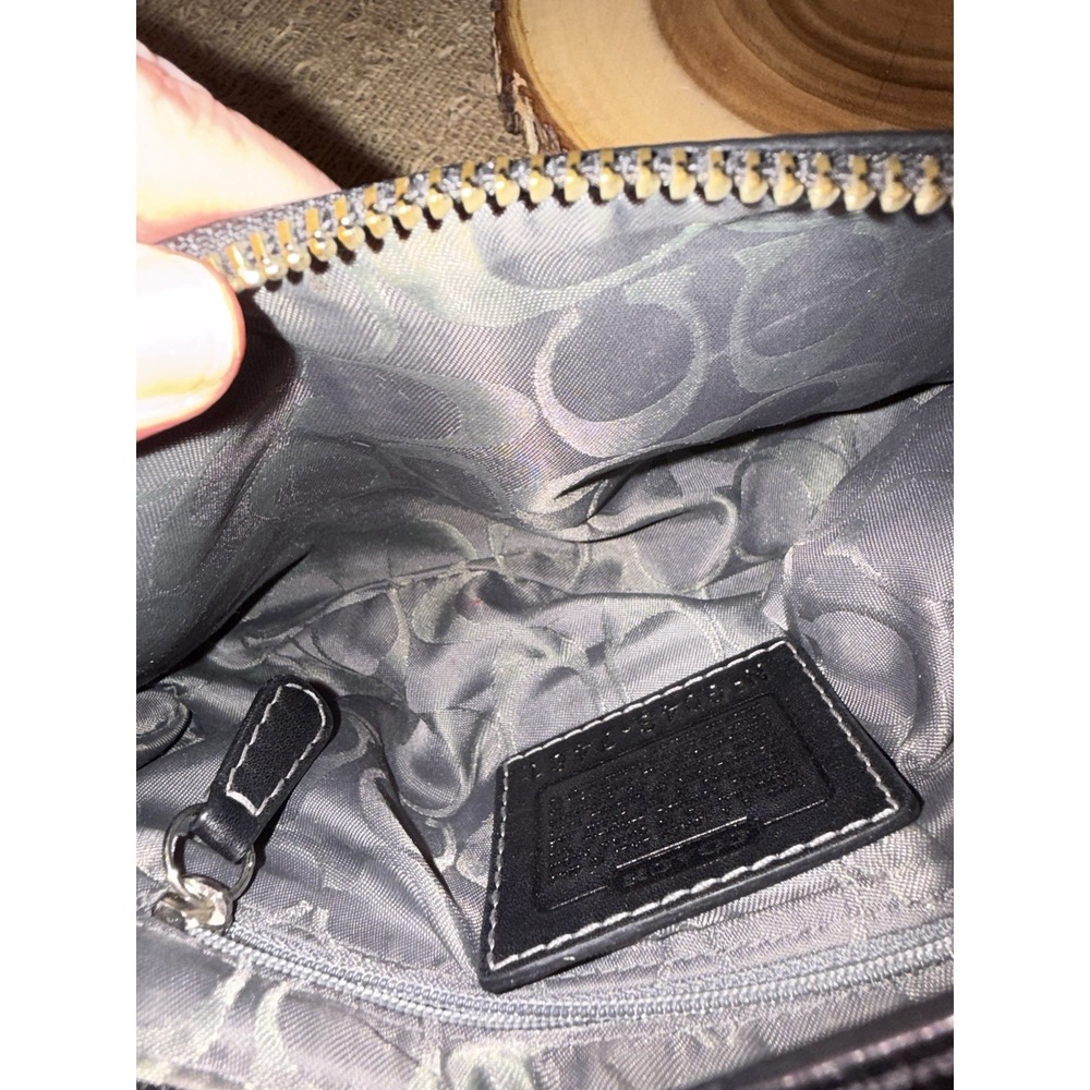 Coach Y2K Black Leather Hamptons Soho Demi Baguette Shoulder Bag Vintage # 7461 - Picture 11 of 12